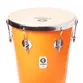 TANTAN TIMBRA CONICO 12X50CM LARANJA C/ARO CROMADO PELE ANIMAL 6AF