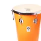 TANTAN TIMBRA CONICO 12X50CM LARANJA C/ARO CROMADO PELE ANIMAL 6AF