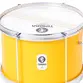 CAIXA TIMBRA MALACACHETA 12X20CM AMARELO C/ARO CROMADO PELE LEITOSA 6AF