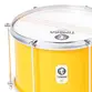 CAIXA TIMBRA MALACACHETA 12X20CM AMARELO C/ARO CROMADO PELE LEITOSA 6AF
