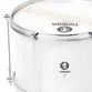 CAIXA TIMBRA MALACACHETA 12X20CM BRANCO C/ARO CROMADO PELE LEITOSA 6AF