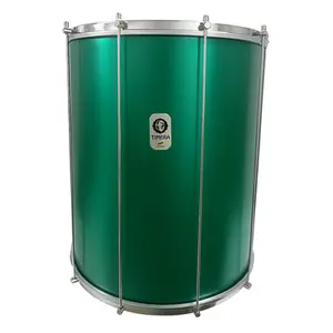 SURDO TIMBRA 18X55CM VERDE C/ARO CROMADO PELE ANIMAL 10AF