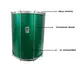 SURDO TIMBRA 18X55CM VERDE C/ARO CROMADO PELE ANIMAL 10AF