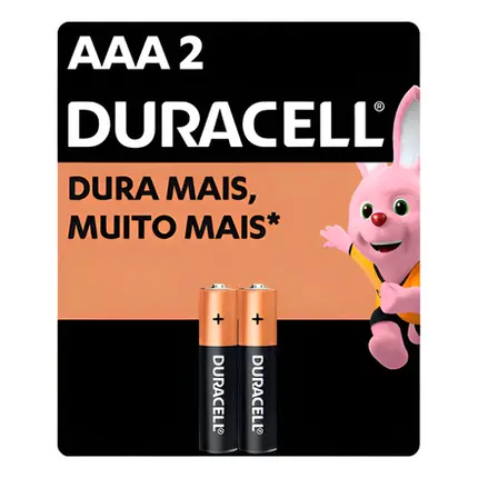 PILHA ALCALINA DURACELL AAA8 BLISTER C/ 2 UNIDADES - UNIDADE