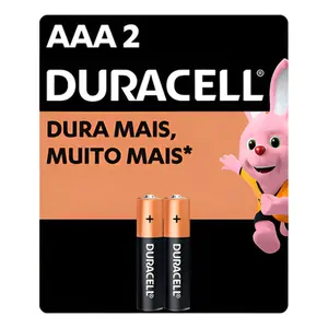 PILHA ALCALINA DURACELL AAA8 BLISTER C/ 2 UNIDADES - UNIDADE
