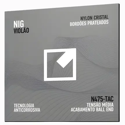 ENCORDOAMENTO NIG VIOLAO NYLON-CRISTAL/PRATEADA MEDIA TENSAO N475-TAC