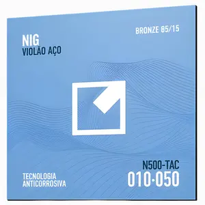 ENCORDOAMENTO NIG VIOLAO ACO/BRONZE-.010/.050-6 CORDAS N500-TAC