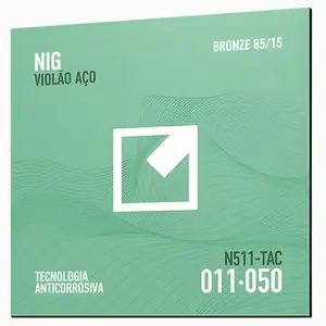 ENCORDOAMENTO NIG VIOLAO ACO 011 BRONZE 85/15 6 CORDAS N511-TAC