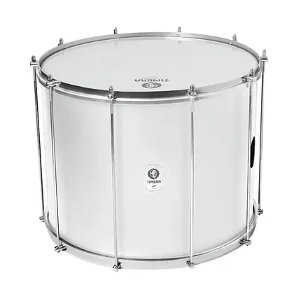 SURDO TIMBRA 20X40CM BRANCO C/ARO CROMADO PELE LEITOSO E NAPA INV 10AF