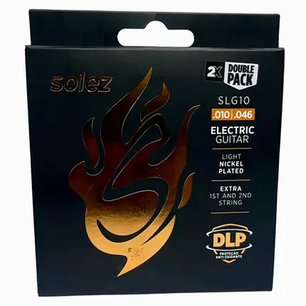 ENCORDOAMENTO SOLEZ SLG10 PACK C/ 2 DUPLO GUITARRA 0,0010 / 0,046