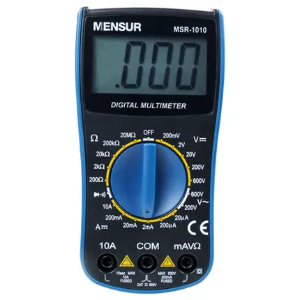MULTIMETRO DIGITAL MENSUR MSR-1010 CAT II 600V