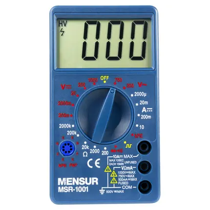 MULTIMETRO DIGITAL MENSUR MSR-1001 RES. 2M OHMS