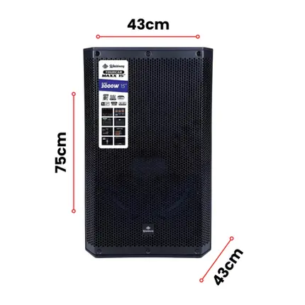 CAIXA WALDMAN AMPLIFICADA ATIVA 15 TC-3000 MAXX - CAIXA WALDMAN