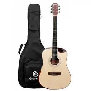 VIOLAO GIANNINI GDH CEQ N ACO DREADNOUGHT HALF CT EL/AC NATURAL C/ BAG