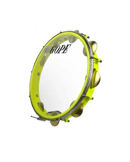 PANDEIRO GOPE G2 10 7 AFIN 18 6 PRAT LUMINIX AMARELO E CROMADO PELE CRISTAL 641G2XACR