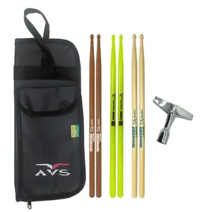 KIT DE BAQUETAS LIVERPOOL + CHAVE DE AFINAÇÃO + CAPA AVS P/ BAQUETA