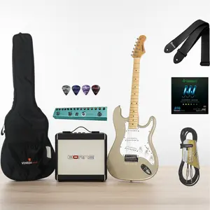 KIT GUITARRA WALDMAN COM AMPLIFICADOR/PEDALEIRA/CAPA /CABO/CORREIA/CORDA E PALHETAS