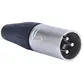 Kit 20 Conector Plug Xlr Canon 10 Macho + 10 Fêmea Roxtone Cor Prata
