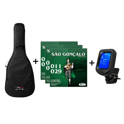 KIT ENCORDOAMENTO SAO GONCALO CAVACO / AFINADOR / CAPA LUXO