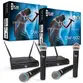Kit 4 Microfone Sem Fio Uhf Dylan Dw-602 Igreja