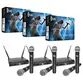 Kit 6 Microfone Sem Fio Uhf Dylan Dw-602 Igreja