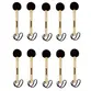 KIT 10 BAQUETAS MACANETA LIVERPOOL CABO MADEIRA MC 48 300MM PRETO