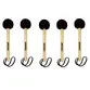 KIT 5 BAQUETAS MACANETA LIVERPOOL CABO MADEIRA MC 48 300MM PRETO