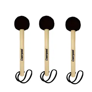KIT 3 BAQUETAS MACANETA LIVERPOOL CABO MADEIRA MC 48 300MM PRETO