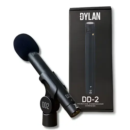 MICROFONE DYLAN CONDENSADOR SUPER CARDIOIDE P/ PRATOS OVER C/ ESPUMA C/ CASE DD-2