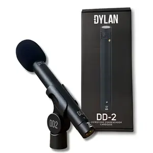 MICROFONE DYLAN CONDENSADOR SUPER CARDIOIDE P/ PRATOS OVER C/ ESPUMA C/ CASE DD-2