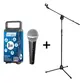 KIT MICROFONE DINAMICO DYLAN SMD58  / PEDESTAL MICROFONE KONECT  PT90