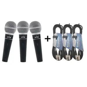 KIT 3 MICROFONES WALDMAN P-5800/ CABOS XLR 5M