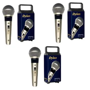 KIT 3 MICROFONES DYLAN DLS8 C/CABO 3M CHAMPANHE