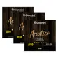 KIT 3 ENCORDOAMENTOS GIANNINI GESWAM VIOLAO BRONZE 0.010