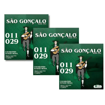 KIT ENCORDOAMENTO SAO GONCALO CAVACO NIQUEL C/BOLINHA - 3 JOGOS