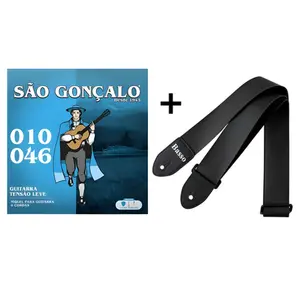 KIT ENCORDOAMENTO SAO GONCALO GUITARRA 010 / CORREIA BASSO NY 01 PRETO