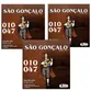 KIT 3 ENCORDOAMENTOS SAO GONCALO VIOLAO 010 ACO PRATA C/BOLINHA