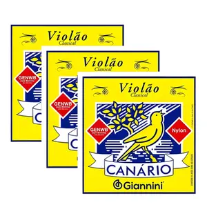 KIT 3 ENCORDOAMENTOS GIANNINI CANARIO GENWB VIOLAO NAILON C/BOLINHA