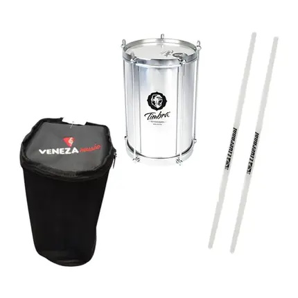 KIT BACURINHA TIMBRA 08X30CM ALUMINIO / BAG SIMPLES/ PAR DE BAQUETAS