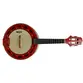 BANJO ROZINI RJ13.EL.BVM COLOR LUXO ELETR. BRANCO E VERMELHO