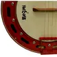 BANJO ROZINI RJ13.EL.BVM COLOR LUXO ELETR. BRANCO E VERMELHO