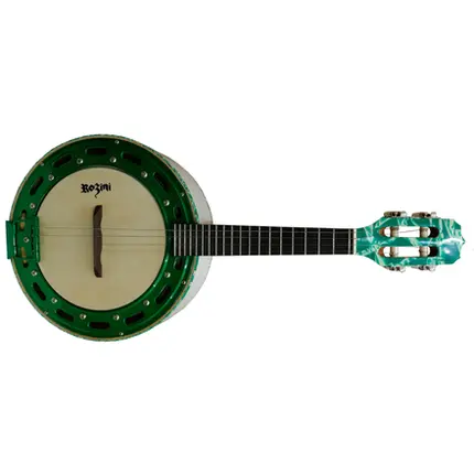 BANJO ROZINI RJ13.EL.BVD COLOR LUXO ELETR. BRANCO E VERDE METALICO