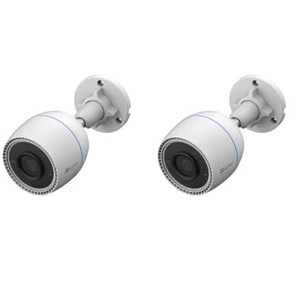 KIT 2 CÂMERAS DE SEGURANÇA EZVIZ CS-H3C-R100-1K2WFL-BR