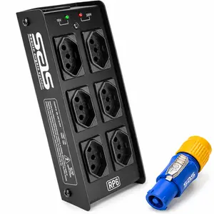 REGUA SANTO ANGELO P/ PALCO 6 TOMADAS RP6 PRETO