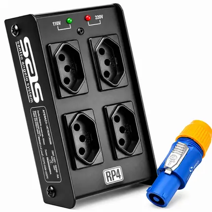 REGUA P/ PALCO SANTO ANGELO 4 TOMADAS RP4 PRETO