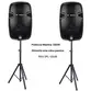 KIT 2 CAIXAS ATIVAS 12 K-AUDIO KBA12 + SUPORTE MXT CXP-202