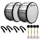 KIT FANFARRA 2 BUMBOS FUZILEIRO LUEN 20X30 + ACESSORIOS