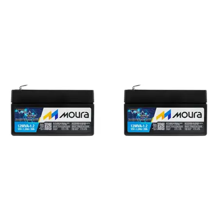 KIT 2 BATERIAS ESTACIONARIA MOURA MVA- 12V 1.2A