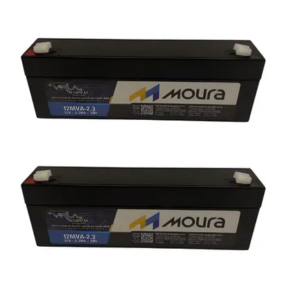 KIT 2 BATERIAS ESTACIONARIA MOURA MVA- 12V 2.3A