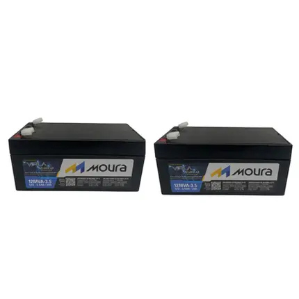KIT 2 BATERIAS ESTACIONARIA MVA MOURA 12V-3.5A